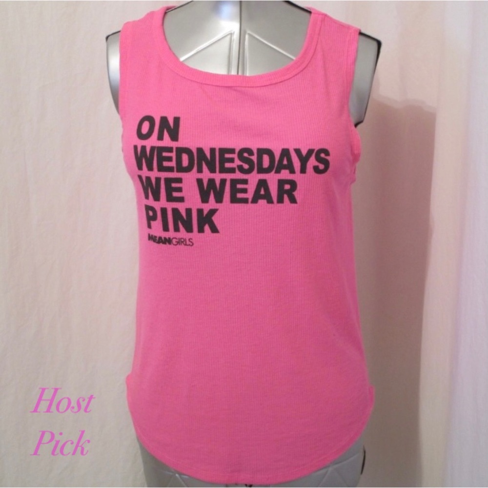 Mean Girls Hot Pink Graphic Tank Top